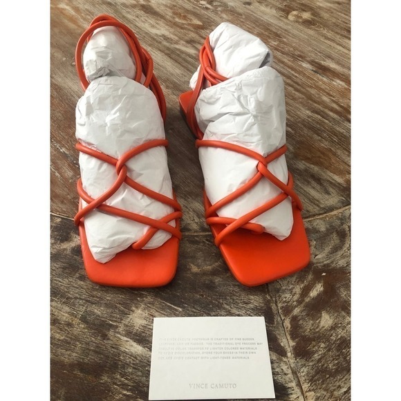 Vince Camuto Alminda Sandal Orange 9 US NEW - Picture 4 of 9